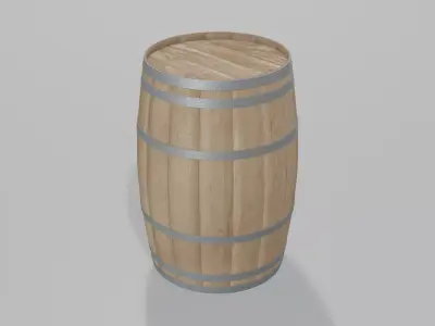 Light Toasted Bourbon Rundlet Barrel 3D model