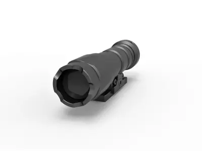 Flashlight for cosplay blaster 3D print model