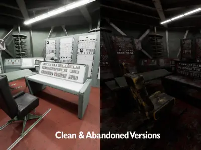 Nuclear Missile Launch Bunker - Environment Low-poly 3D model