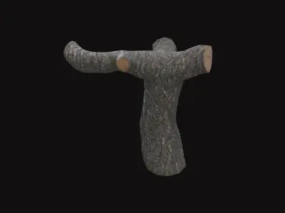 Medieval Tree Trunk V05 Low-poly 3D model