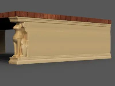 Egyptian Bastet Monitor Riser 3D STL File for Desk Decor 3D print model