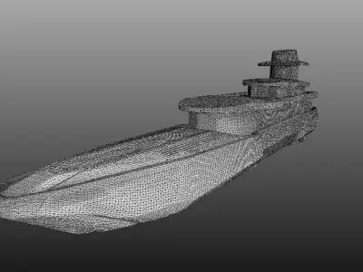 3D Yacht Model Low-poly 3D model