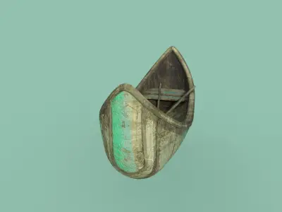 ship Small wooden boat Free 3D model