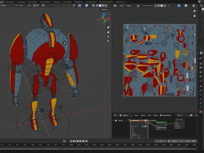 B2-1 Battle Droid Low-poly 3D model