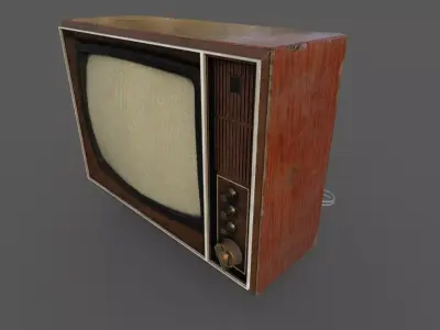 Soviet-era Television Low-poly 3D model