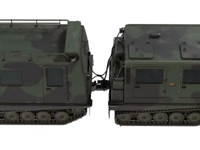Bandvagn 206 Tracked Terrain Carrier Low-poly 3D model