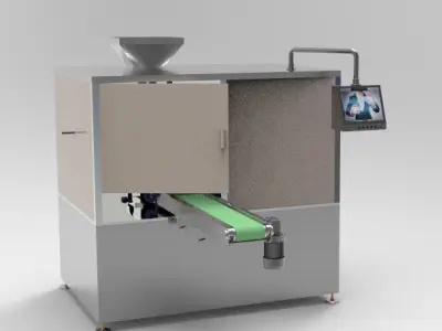 Open bag filling and packing machine 3D model