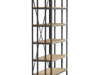 Metal rack middle  Low-poly 3D model