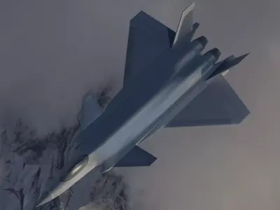 J20 5TH GEN FIGHTER JET PLUS LOW POLY Low-poly 3D model