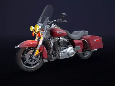 Harley Davidson Road King Low-poly 3D model
