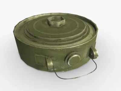 Anti Tank Landmine Low-poly 3D model