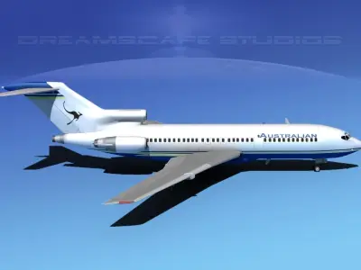 Boeing 727-100 Australian Airlines 3D model