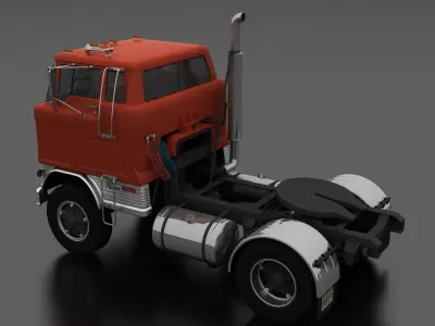 H-Series HD-950 Semi Truck Day Cab 1961 Low-poly 3D model
