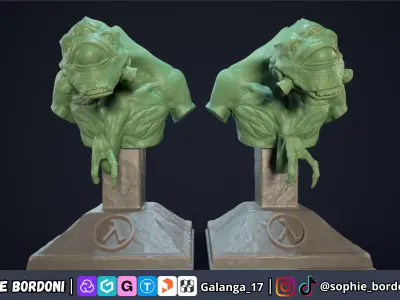 Vortigaunt bust half life stl free  Free 3D print model