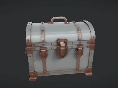 antique treasure chest 3D model