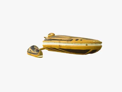 Alien Spaceship UFO H08 Yellow Dirt - Sci Fi Spacecraft Design Low-poly 3D model