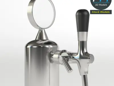 Single beer tap 3D model
