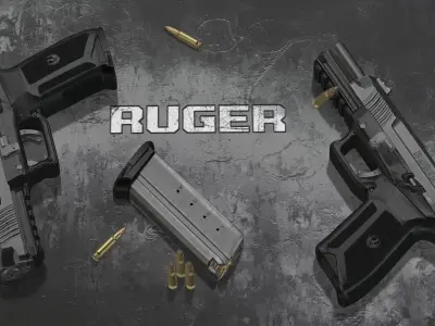 Ruger 57 Low-poly 3D model purchase