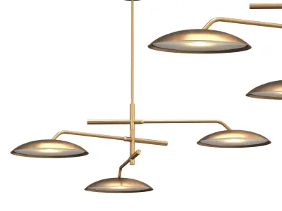 ASHER PENDANT - ANTIQUED BRASS 3D model