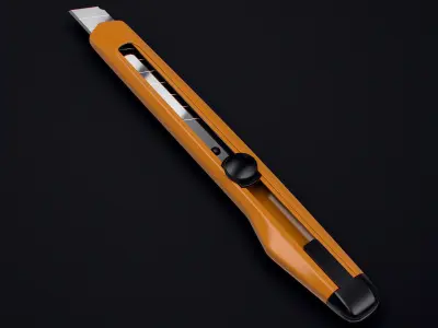 Cutter orange knife - design 3D model