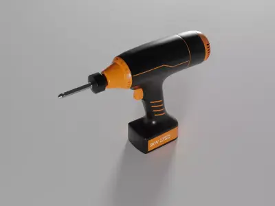 generic cordless drill Pbr Low-poly 3D model