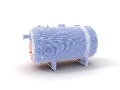 Industrial Hazard Tank model pack with warning signs Low-poly 3D model