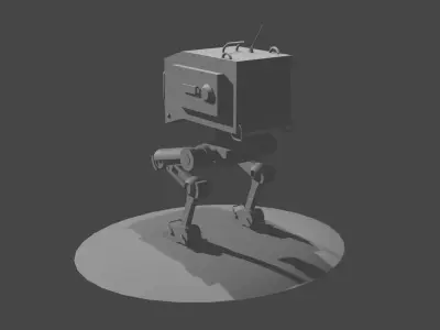 Mecha Low-poly 3D model