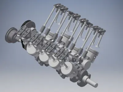 V8 Engine Crankshaft 3D model 3D model