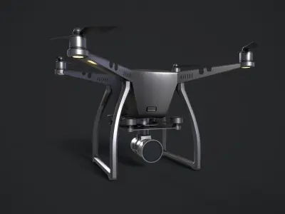 Drone Low-poly 3D model 3