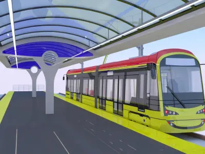 Warsaw tram and metro stations V 3D Model Pack