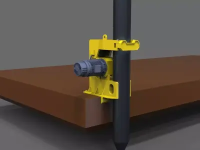 Type A anchor post for work platform or pontoon 3D print model