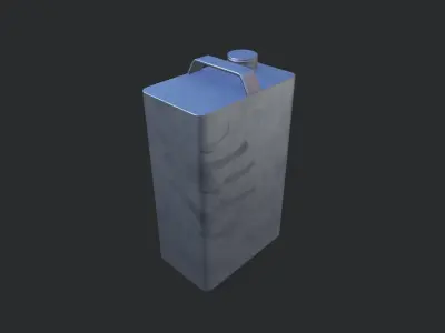 F Style Can Low-poly 3D model
