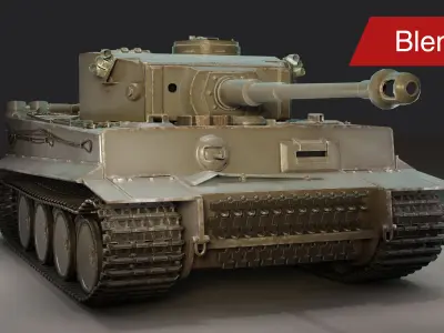 Tiger 1 Tank PBR 3D model