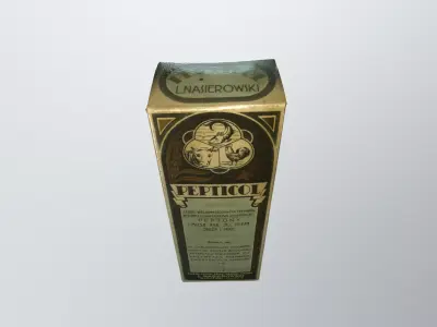 Vintage Pharmaceutical Box - Realistic 3D Medicine Box 4K Free 3D model