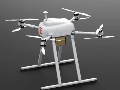 Drone PBR Low-poly 3D model
