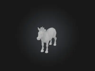 Realistic Zebra Model Low-poly 3D model purchase