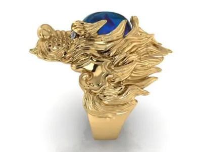 Dragon sapphire ring 3D model