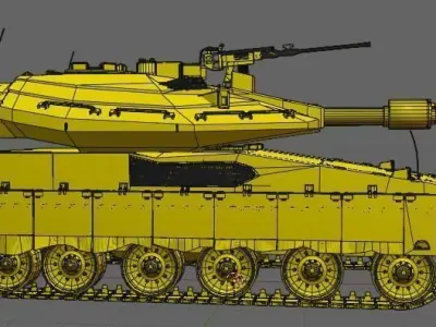 merkava 4 armoured tank 3D model