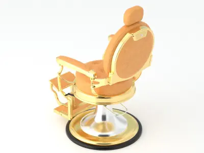 Alesso Professional Barber Chair brown 3D model