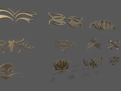 GOTHIC MOTIF PACK 3D MODEL Low-poly 3D model