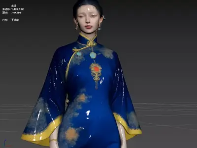 Late Qing women 3D model