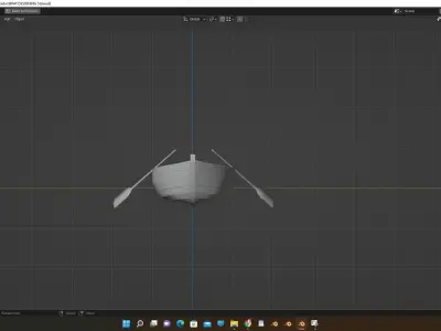 wooden boat  3D model purchase