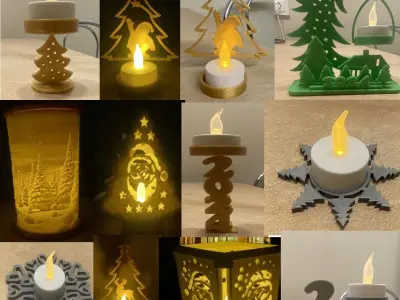 OVER 50 CHRISTMAS DECORATIONS BUNDLE WITH COMMERCIAL USE LICENSE 3D print model