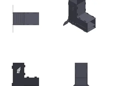 Steel Rocket Stove 3D model