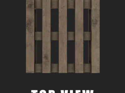 Wooden pallet Free low-poly 3D model