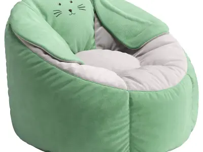 Rabbit bean bag chairs 3D model