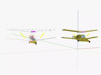 AT single person airplane 3D model
