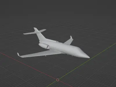 Realistic Aircraft Low-poly 3D model