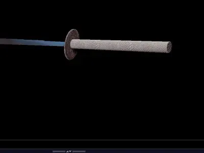 Sword Katana Low Poly Mesh Free low-poly 3D model