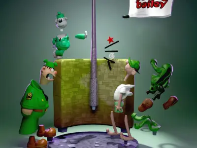 Beetle Bailey 3D print model